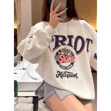 批发华棉复合-加绒-薄款 卫衣女秋冬装重工贴布绣花