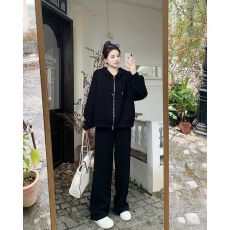 批发2025<b class='q'>秋</b>冬连帽卫衣运动服套装女时尚洋气宽松阔腿裤两件套