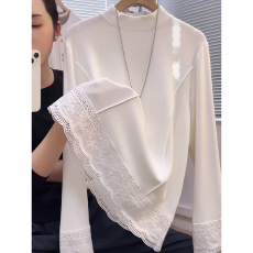 批发270克螺纹德绒 2025春秋季新款韩版长袖<b class='q'>T</b><b class='q'>恤</b>女设计感