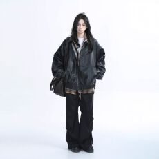 批发外套女2025秋季新款美式复古宽松夹克潮