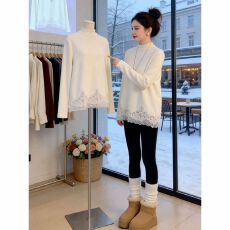 280克双面德绒 2026春秋季新款韩版长袖T恤女设计感