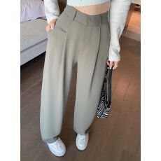 批发高腰<b class='q'>西装</b>阔腿裤<b class='q'>女</b>春秋高级感2026新款垂感显瘦遮胯宽松休闲裤