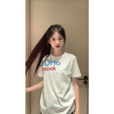 批发220克纯棉短袖t恤男<b class='q'>女装</b>情侣潮牌夏新款韩系正肩圆领上衣