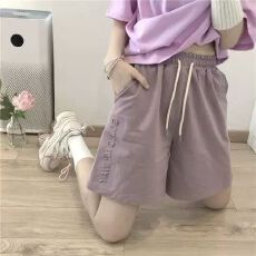 鱼鳞休闲运动短裤女