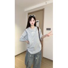 批发曼巴棉220克潮牌短袖<b class='q'>t</b><b class='q'>恤</b>男女情侣夏新款刺绣宽松圆领上衣
