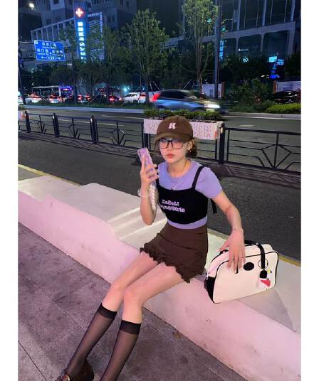 원본 품질 차가운 달콤한 캐미솔 외출용 작은 조끼 맨위