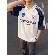 批发曼巴棉短袖<b class='q'>t</b><b class='q'>恤</b><b class='q'>男</b>女情侣装夏季韩系宽松插肩袖POLO领上衣