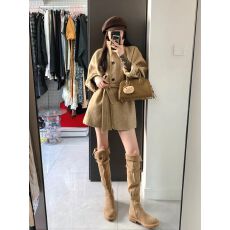 批发立领高级感呢子大衣女2026秋冬新款毛呢外套小个子韩系慵懒风短款
