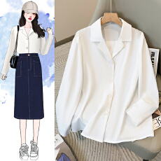 批发5115实拍实价<b class='q'>白色</b><b class='q'>衬衫</b>女职场穿搭西装v领职业正装通勤面试上衣