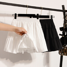 批发芭蕾风白色蛋糕短裙女春秋半身裙显瘦a字裙子