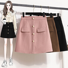 批发女装半身裙女秋<b class='q'>冬</b>高腰a字包臀短裙一步裙子