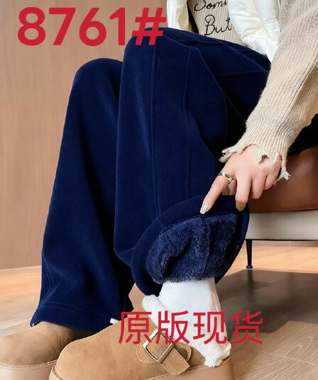 해군 어린 양 플리스 바지 겨울 두꺼운 슈퍼 화재 면 바지 보온 캐주얼 스트레이트 팬츠 배 모양 보은 바지