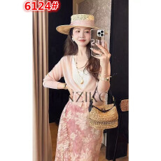 批发PINZIKO 大兔子 天丝亚麻设计感纽扣V领针织<b class='q'>开衫</b>百搭上衣