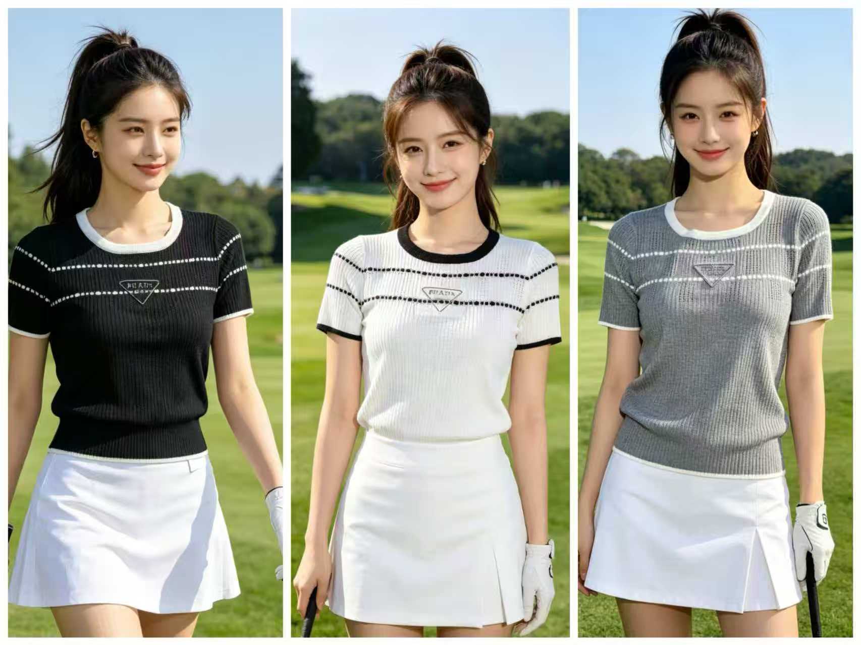 liheyu 프랑스식 작은 샤넬 스타일 라운드 넥 니트 스웨터 여성 여름 새로운 배색 홀로우 아웃 빛 럭셔리 품격 긍정적 인 어깨 티셔츠