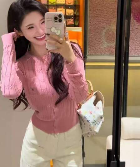 한 부서 분위기 센스 이른 가을 착용 가져 가라. 구덩이 기사 긴팔 니트 오픈 가디건 여성 느긋한 고급 센스 스웨터 짧은 외투 맨위