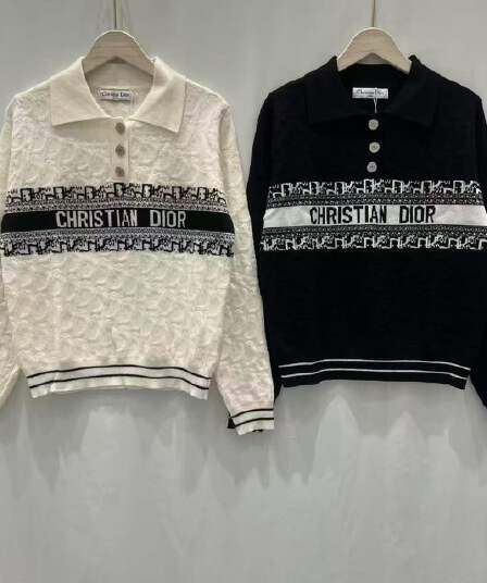 여름 라이 경기 서울 POLO 칼라 캐주얼 알파벳 프린트 긴팔 티셔츠 여성 루즈핏 폴로 칼라 니트 긴 소매 맨위