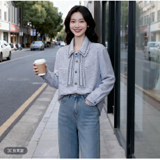 批发秋冬加厚保暖扎染韩<b class='q'>范</b>衬衫16368