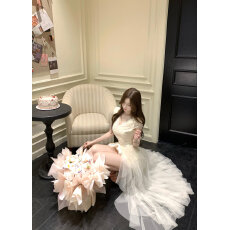 批发实拍2026车迟恩梦境乌托邦可脱卸长/短<b class='q'>网纱</b>裙 两穿式蕾丝<b class='q'>连衣裙</b>