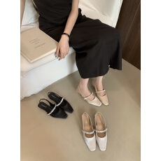 批发包头粗跟凉鞋女2025新款夏季夏天女鞋子网红百搭配裙子仙女凉拖鞋