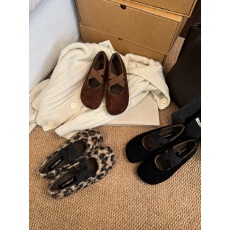 批发2025冬上新【慕斯花园芭蕾鞋】<b class='q'>复古</b>秋冬芭蕾鞋平底加绒玛丽珍单鞋