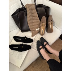 法式小香风尖头内增高毛毛鞋女冬外穿2025新款加绒玛丽单鞋棉瓢鞋