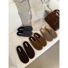 批发加毛水貂毛拖鞋