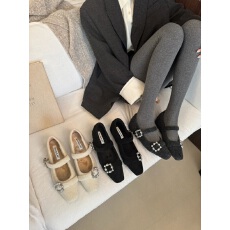 批发2025<b class='q'>冬</b>季新款晚晚风呢子水钻单鞋内增高