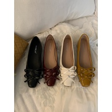 批发复古方头蝴蝶结内增高一脚蹬单鞋通勤春<b class='q'>秋</b>新款舒适奶奶鞋