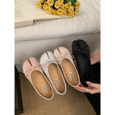 批发缎面芭蕾风分趾小单鞋女
