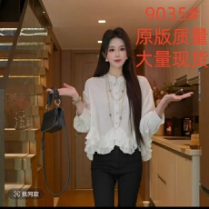 2026甜美计划   衬衫   荷叶边斗篷设计轻薄衬衫