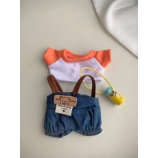 批发拉噗噗17cm娃衣 实拍学院风运动少女可爱春游郊游套装