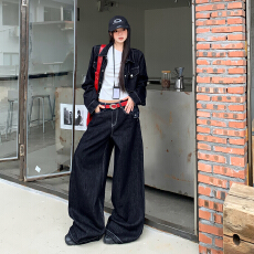 批发｜美式开衫短款<b class='q'>牛仔</b>外套女上衣丹宁<b class='q'>牛仔</b>裤套装两件套