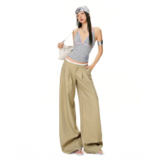 批发26th ootd!｜2026春季新款设计感休闲阔腿宽松显瘦百搭西装裤