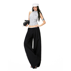 批发26th ootd!｜2026春季新款设计感休闲阔腿宽松显瘦百搭西装裤