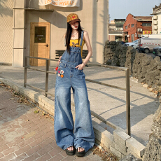 批发｜2026年春季NEW洗水做旧宽松美式复古减龄<b class='q'>牛仔</b><b class='q'>背带裤</b>