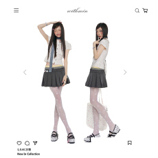 批发2026夏季｜ 格纹拼接学院风百褶裙<b class='q'>复古</b>A字半身裙