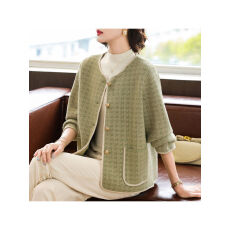 批发妈妈休闲红色短款<b class='q'>外套</b><b class='q'>中年</b>女装2025春<b class='q'>秋装</b><b class='q'>中老年</b>洋气小香风上衣