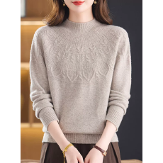 批发半<b class='q'>高领</b>麻花针织衫女士秋冬新款套头毛衣<b class='q'>打底衫</b>洋气百搭羊毛衫上衣