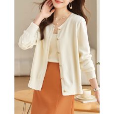 批发<b class='q'>女士</b><b class='q'>羊绒</b>短外套女春秋2026新款爆款外搭大码上衣洋气羊毛衫毛衣