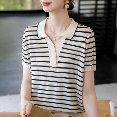 批发妈妈夏装冰丝短袖<b class='q'>上衣</b>2025新款中老年女母亲节套装薄款t恤衫套装