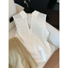 批发法式镂空蕾丝翻领飞袖衬衫<b class='q'>女</b>夏季新款设计感气质减龄收腰显瘦上衣