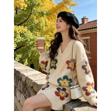 批发韩式搭配一整套冬装千金感圣诞节穿搭韩系绝美小套装针织<b class='q'>连衣裙</b>子