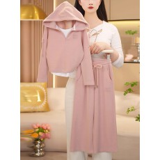 批发女童刺绣连帽套装春秋百搭新款儿童休闲春装女孩阔腿裤两件套洋气