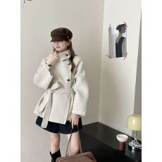 批发韩国东大门2025秋冬新款羊毛短款廓形毛呢外套呢子大衣女冬季新款
