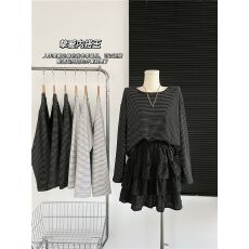 批发特价德绒条纹加厚磨毛韩系长袖t恤女秋季时尚<b class='q'>打底</b>衫内搭显瘦<b class='q'>上衣</b>