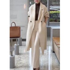 批发2025秋冬<b class='q'>新款</b>时尚纯色中长款呢子大衣女