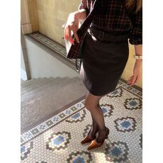 批发11/11「拿捏姐感的约会日」vtg腰带呢料中<b class='q'>裙</b>+格纹A字型<b class='q'>半身裙</b>