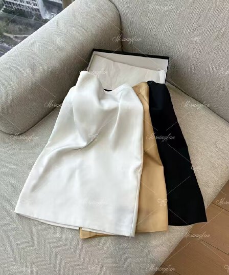 익스트림 제인 다용도 왕 로우 프로파일 ~ 중 세련된 광택 모방 아세트산 새틴 다용도 품격 이후 트임 중간 스커트