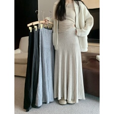 批发实拍实价~设计感小众褶皱半身裙高腰气质包臀鱼尾长裙