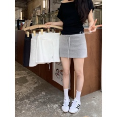 批发实拍实价~辣妈抽绳运动裙高腰<b class='q'>显瘦</b>包臀半身裙